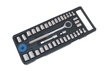 COFFRET DOUILLES 4-13MM, 5/32''-15/32'', 1/4''-3/8'' 40X