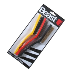 BRUSHES SET 85MM NYLON BRASS STEEL 3X COLOR
