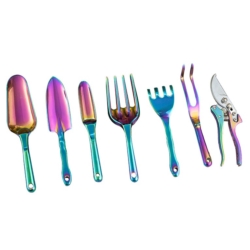 JEU D`OUTILS DE JARDIN 7X ALUMINIUM COLORIZED