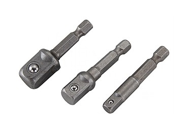 SOCKET ADAPTER 1/2" 3/8" 1/4" HEX SHANK 3X