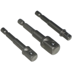 SOCKET ADAPTER 1/2" 3/8" 1/4" HEX SHANK 3X