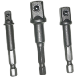 SOCKET ADAPTER 1/2" 3/8" 1/4" HEX SHANK 3X