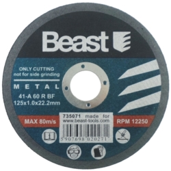 CUTTING DISC 125 x 1 x 22.2MM METAL