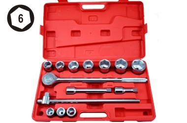 ZESTAW KLUCZY NASADOWYCH 3/4'' 22-50MM HEX HEAVY DUTY 14X