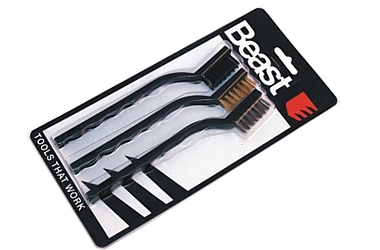 BRUSHES SET 3X NYLON BRASS STEEL 40MM