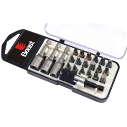 KOŃCÓWKI WKRĘTAKOWE S2 STEEL, 18 BITS COLOUR + 3 NUTS + ADAPT.