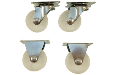 SET DI RUOTE 40MM NYLON 2+2