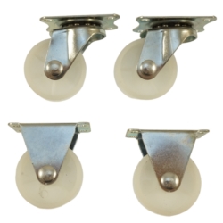 SET DI RUOTE 40MM NYLON 2+2