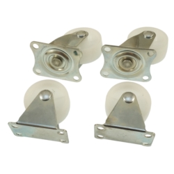SET DI RUOTE 40MM NYLON 2+2