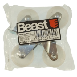 SET DI RUOTE 40MM NYLON 2+2