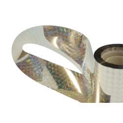 TAŚMA ODSTRASZAJĄCA PTAKI  WSTĄŻKA OZDOBNA 48MMx50M HOLOGRAPHIC TWO SIDED