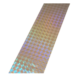 TAŚMA ODSTRASZAJĄCA PTAKI  WSTĄŻKA OZDOBNA 48MMx50M HOLOGRAPHIC TWO SIDED