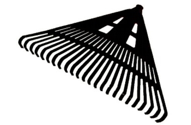 GRABIE WACHLARZOWE PLASTIKOWE DO LIŚCI I TRAWY ECO 610MM 24T  fi:28MM