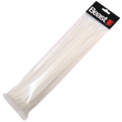 CABLE TIE SET 190x4.7MM NYLON WHITE 50X