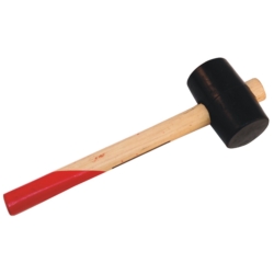 MŁOTEK GUMOWY Z DREWNIANYM TRZONKIEM 45MM 320G