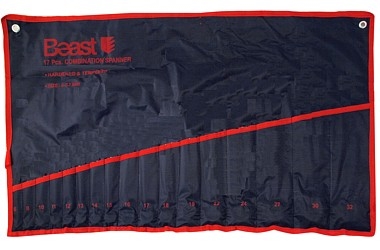 SPANNER STORAGE POUCH 
FOR 17 PCS SPANNERS (6-32MM)