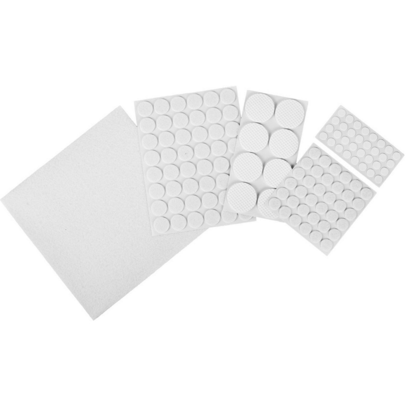 FURNITURE GLIDER FELT 125X WHITE FELT MIX SIZE FURNITURE GLIDER FELT 125X WHITE FELT MIX SIZE