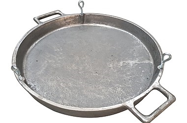PATELNIA ŻELIWNA MASYWNA DUŻA IMPREZA 6,5X55CM 25KG GRILL MASTER