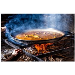 PATELNIA ŻELIWNA MASYWNA DUŻA IMPREZA DZIELONA 6,5X55CM 25KG GRILL MASTER