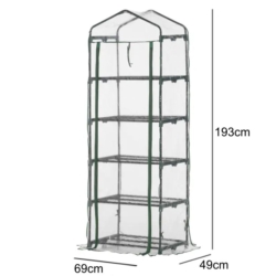 SZKLARNIA BALKONOWA OGRODOWA FOLIOWA MINI 193x69x49CM 5-LAYERS