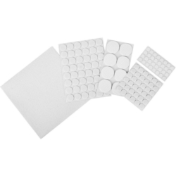 PODKŁADKI FILCOWE POD MEBLE 125X WHITE FELT MIX SIZE