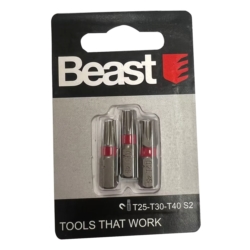 KOŃCÓWKI WKRĘTAKOWE BITY 3X T25-T30-T40 S2 STEEL