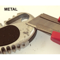 NÓŻ ŁAMANY WYSUWANY METALOWY, MASYWNY 18MM ZN-ALLOY METAL, MASSIVE