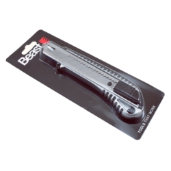NÓŻ ŁAMANY WYSUWANY METALOWY, MASYWNY 18MM ZN-ALLOY METAL, MASSIVE