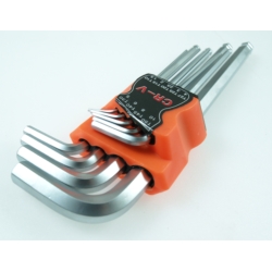 KLUCZE IMBUSOWE Z KULISTYMI KOŃCÓWKAMI DŁUGIE 1.5-10MM CV LONG 9X