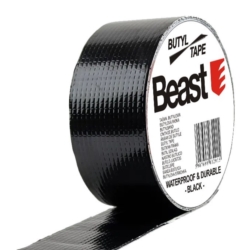 TAŚMA BUTYLOWA CZARNA USZCZELNIAJĄCA WODOODPORNA 0,8MM x 50MM x 10M BUTYL WATERPROOF BLACK UV