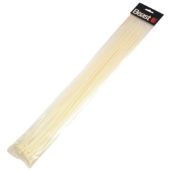 OPASKA TRYTKA TAŚMA KABLOWA ZACISKOWA BIAŁA 30SZT 500x4.7MM WHITE NYLON 30X