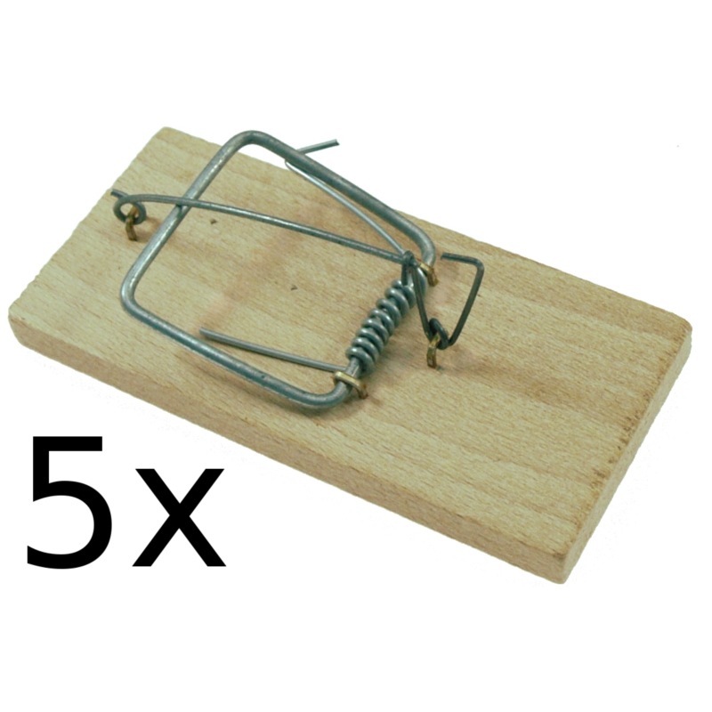 PUŁAPKA NA MYSZY 5 SZT. 5X 11x5CM WOOD