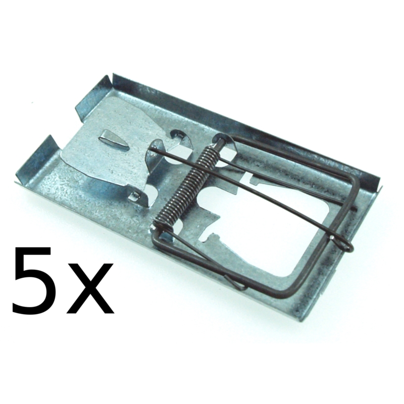 PUŁAPKA NA MYSZY 5 SZT. 5X 10x5CM STEEL