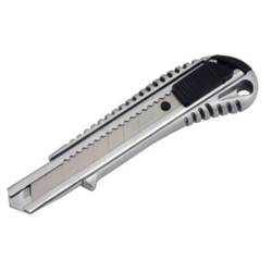 NÓŻ ŁAMANY WYSUWANY METALOWY, MASYWNY 18MM ZN-ALLOY METAL, MASSIVE