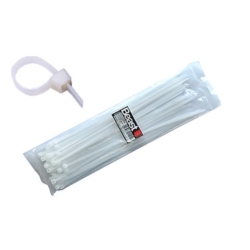 OPASKA TRYTKA TAŚMA KABLOWA ZACISKOWA BIAŁA 50SZT 300x4.7MM WHITE NYLON 50X