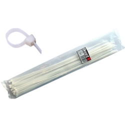 OPASKA TRYTKA TAŚMA KABLOWA ZACISKOWA BIAŁA 30SZT 500x4.7MM WHITE NYLON 30X