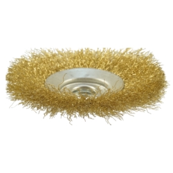 SZCZOTKA STAL. OBROTOWA STAL/MOSIĄDZ M14 100MM FLAT STRAIGHT BRASS