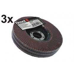 DISCOS ABRASIVOS DE LÁMINAS - PAQUETE DE 3 P80/125MM 3X