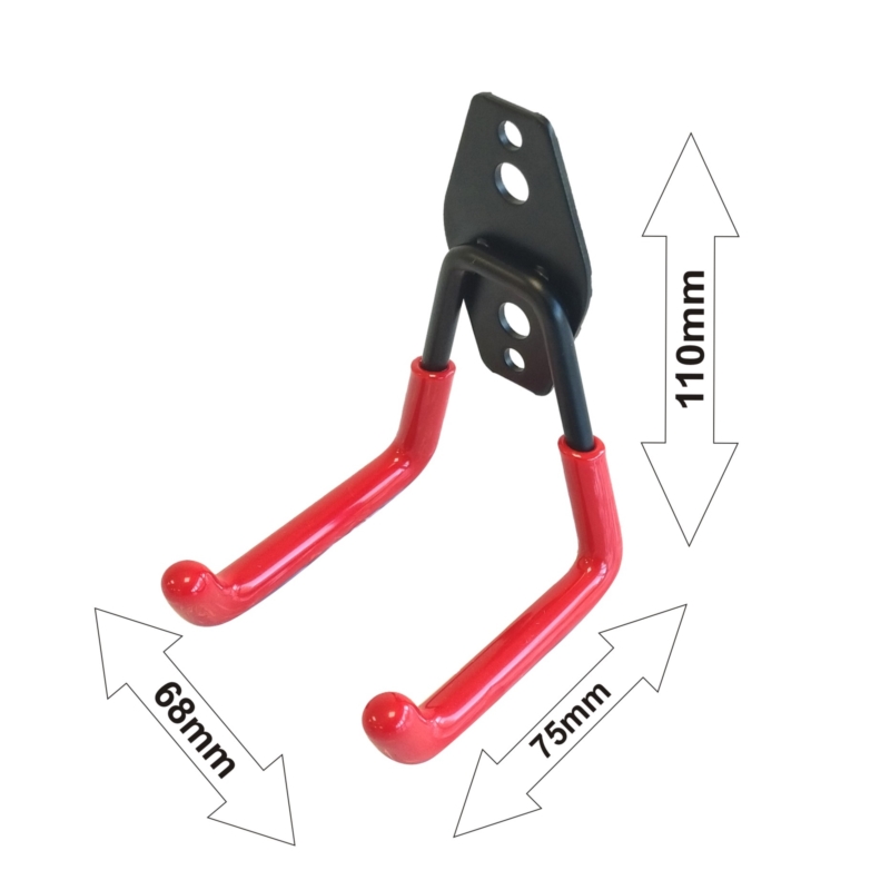  RED 75X68X110MM STEEL MAX 15KG