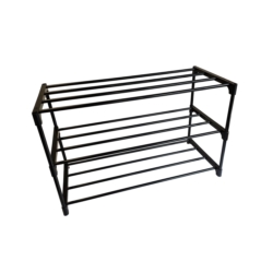  60x28x38 3-TIER BLACK PLASTIC+METAL
