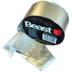 NASTRO BUTILICO ARGENTO SIGILLANTE IMPERMEABILE BUTYL 5CMx5M 0,8MM PROFI