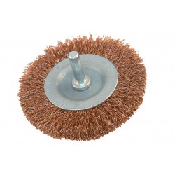 SZCZOTKA OBROT. STAL/MOSIĄDZ 65MM, PŁASKA 65MM STRAIGHT FLAT PIVOT 6MM BRASS