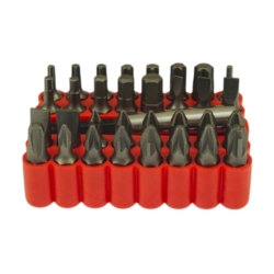 KOŃCÓWKI WKRĘTAKOWE BITY Z UCHWYTEM 33 BITS CR-V MAGNETIC PZ x7 PH x7 SLx5 HEX x6 TORX x7