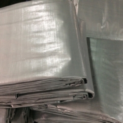TARPAULIN 6x10M CUT SIZE  SILVER GREEN