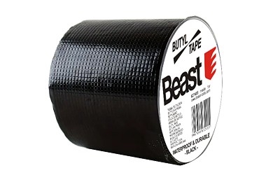 TAŚMA BUTYLOWA CZARNA USZCZELNIAJĄCA WODOODPORNA 0,8MM x 100MM x 5M BUTYL WATERPROOF BLACK UV