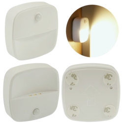 LAMPKA NOCNA LED Z CZUJNIKIEM RUCHU ZMIERZCHU 3SMD ADHESIVE 3xAAA SENSOR LAMPKA NOCNA LED Z CZUJNIKIEM RUCHU ZMIERZCHU 3SMD ADHESIVE 3xAAA SENSOR
