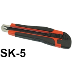 NÓŻ ŁAMANY WYSUWANY DO TAPET 18MM SK-5, TPR HANDLE, METAL