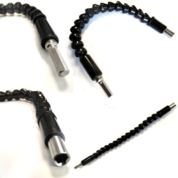 UCHWYT NASADKA DO WKRĘTARKI PRZEDŁUŻKA WYGIĘTA 300MM 1/4" 6.5MM FLEX