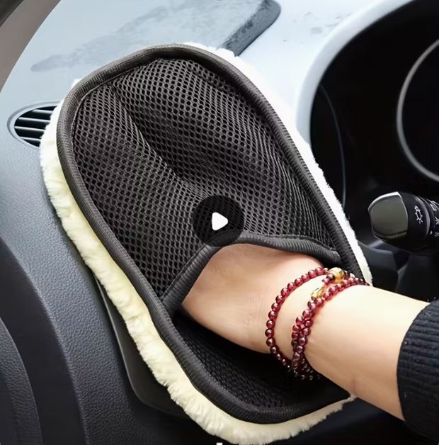 GUANTE DE MICROFIBRA SUAVE PARA LIMPIEZA DE COCHE 
