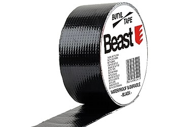TAŚMA BUTYLOWA CZARNA USZCZELNIAJĄCA WODOODPORNA 0,8MM x 50MM x 5M BUTYL WATERPROOF BLACK UV
